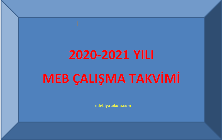 2020-2021 Yılı Çalışma Takvimi